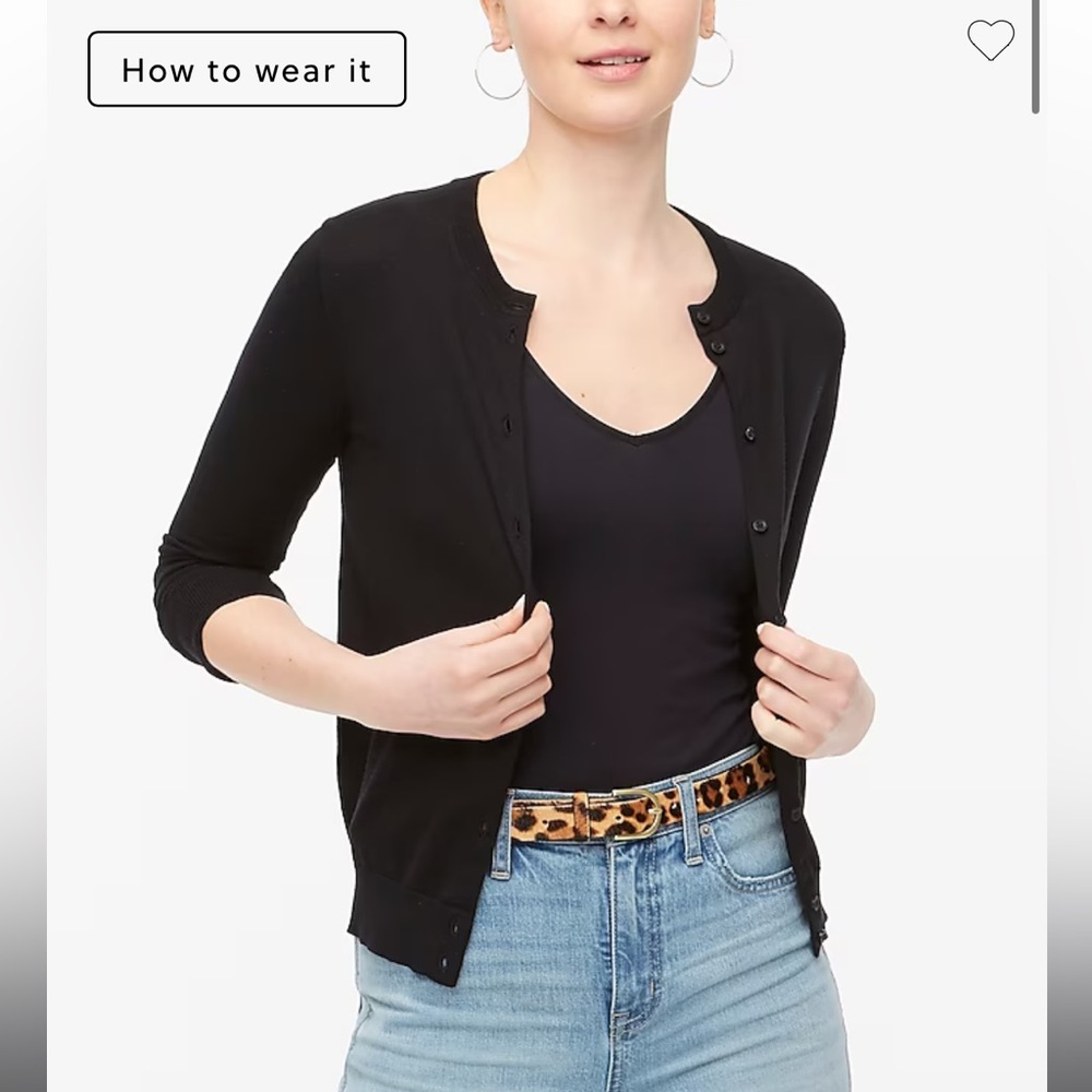 J. Crew Factory Classic cotton cardigan sweater